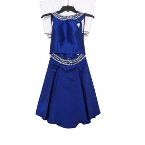 Blue 2 piece mini dress